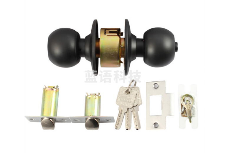 梅花（BLOSSOM）不锈钢球形锁 室内外门锁浴室锁587黑色通用型