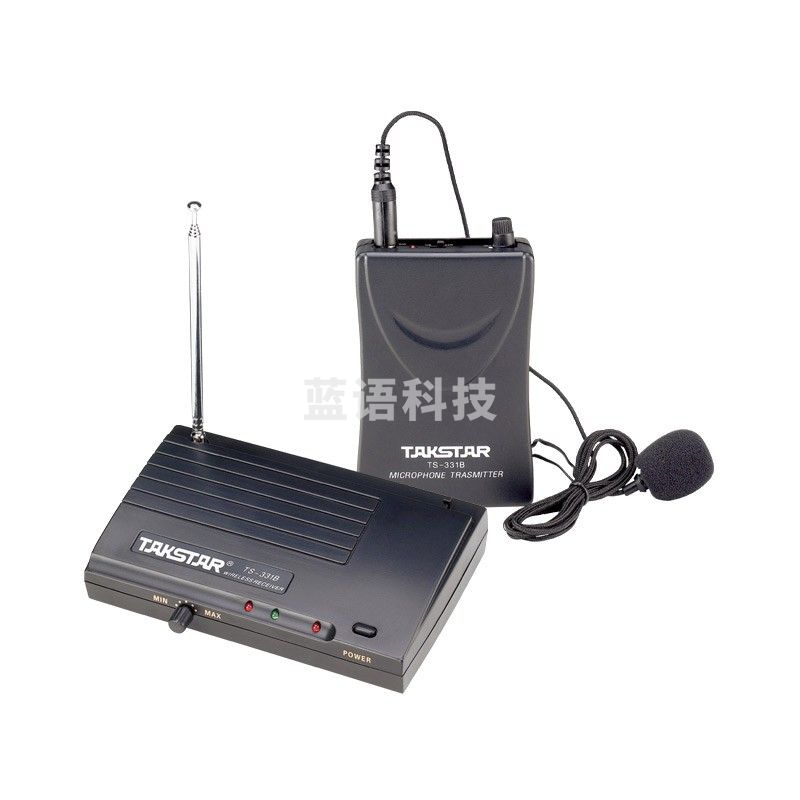 得胜(TAKSTAR)TS-331B无线领夹麦克风 一拖一无线话筒 腰挂演讲演出主持话筒 黑色