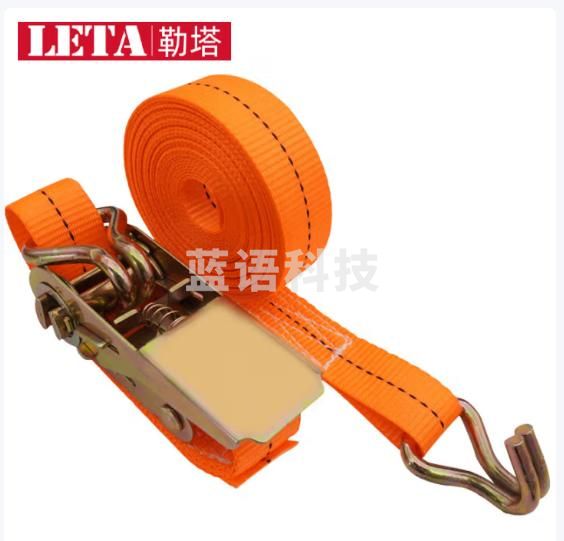 勒塔（LETA）货车紧绳器5米 卡车货物捆绑带货车用绷带收紧带绳子带钩LT-AM796（2个起购）