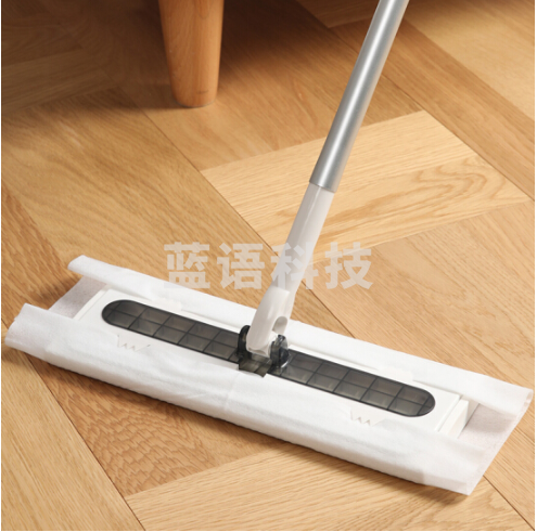 美丽雅 免手洗平板拖把静电除尘木地板墩布拖把尘推地拖吸附抑菌去污干湿两用夹布拖 配除尘纸3片