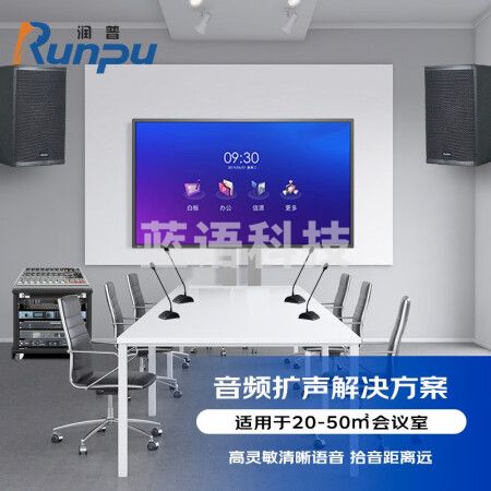 润普RP-JDYP180 会议室音频扩声解决方案（会议麦克风+音响+调音台+音频处理器+数字移频器+时序电源）