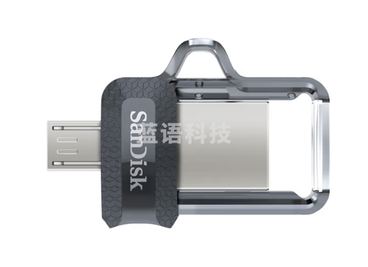 闪迪(SanDisk) 256GB MicroUSB接口 U盘 DD3酷捷黑色 安卓手机平板电脑双接口 迷你便携安全加密u盘SDDD3-256G-Z46