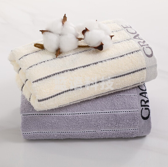 洁丽雅（Grace）毛巾新疆长绒棉纯棉洗脸巾72*34cm 2条装