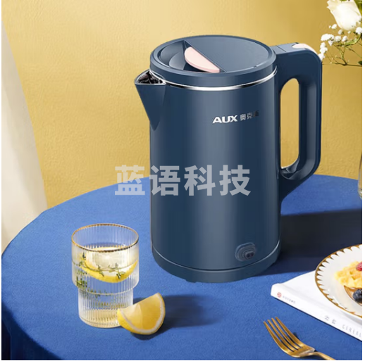 奥克斯（AUX）电热水壶烧水壶恒温水壶 1.5L大容量 双层防烫一键保温 304不锈钢内胆 HX-A1507B
