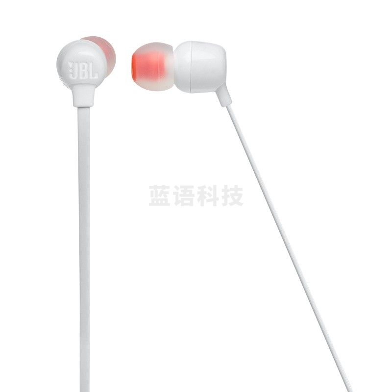 JBL T115BT 入耳式蓝牙无线耳机 运动手机游戏耳机 苹果安卓手机耳机 金属钛振膜 跑步磁吸式带麦 白色