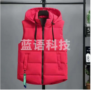 红色棉马甲 帽子可拆卸 四色可选