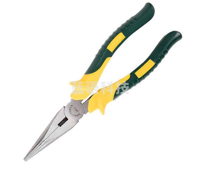 得力(deli) DL2108尖嘴钳夹持钳手柄PVC包胶断线钳8英寸