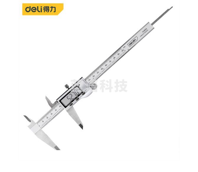 得力 DL91200（0-200mm）（deli）电子数显游标卡尺高精度大屏外爪不锈钢机械卡尺深度内径外径测量工具 数显游标卡尺
