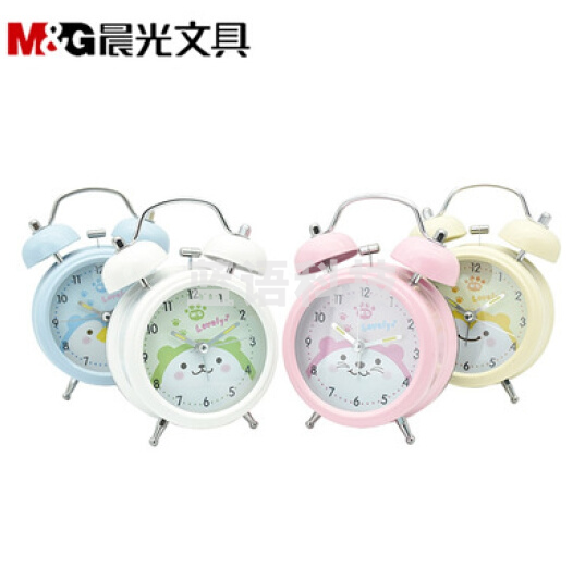 晨光ARC92504 时尚圆形4寸卡通闹钟 颜色随机