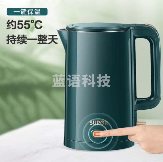 苏泊尔（SUPOR）SW-15T101B电水壶热水壶 1.5L全钢无缝双层防烫电热水壶 304不锈钢烧水壶 一键保温恒温