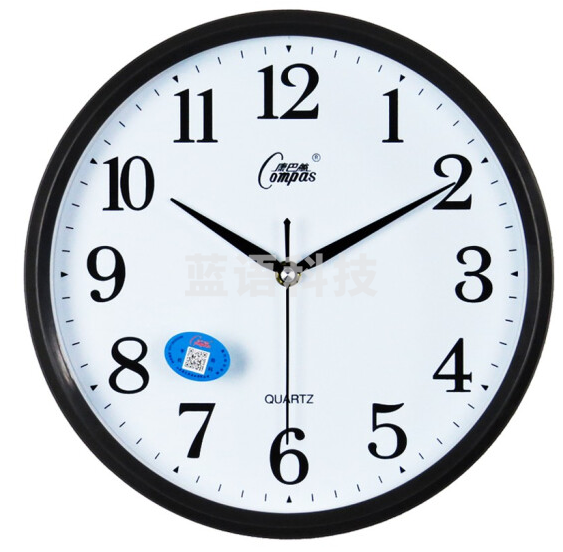 康巴丝 28厘米 挂钟 时钟挂表简约创意石英钟黑白