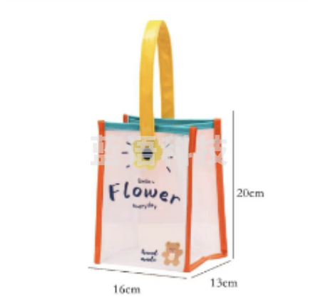 PVC手提袋 饭盒袋防水收纳袋半透明mini号