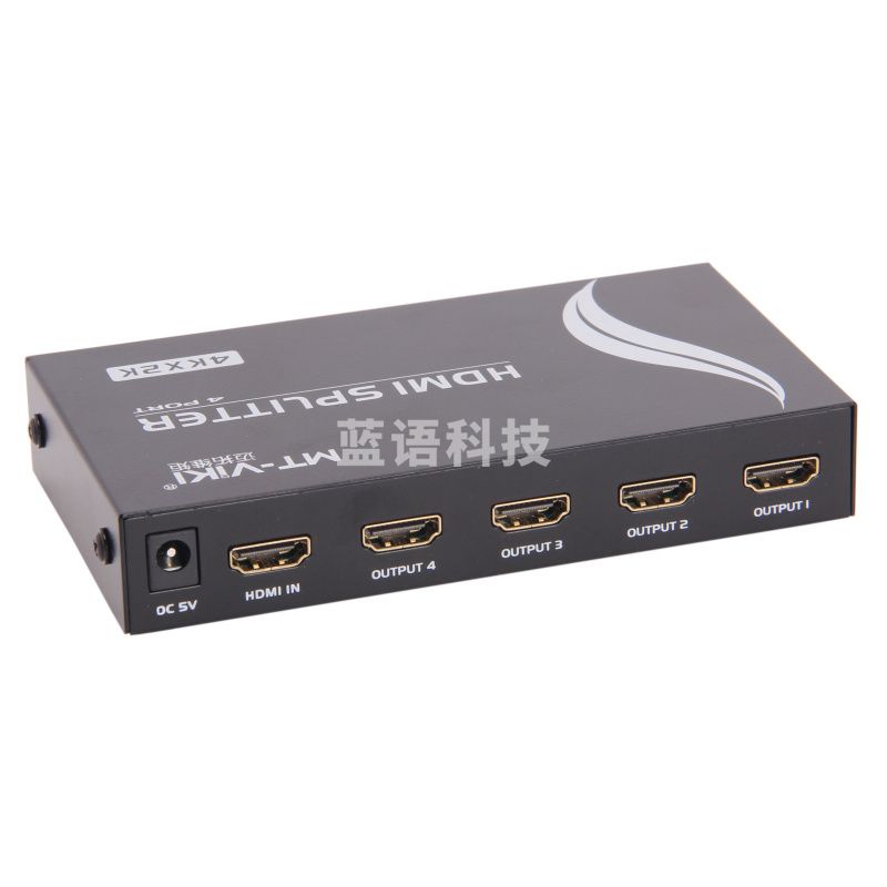 迈拓维矩MT-SP144 hdmi分配器1进4出3D高清4K音视频一分四分频共享器