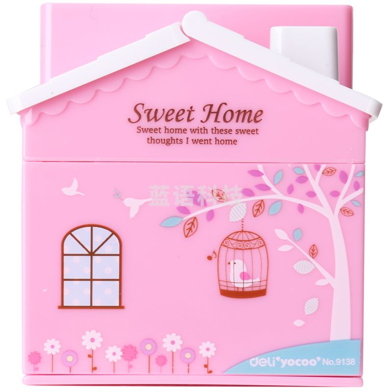 得力优酷9138温馨小屋笔筒(混)(只)