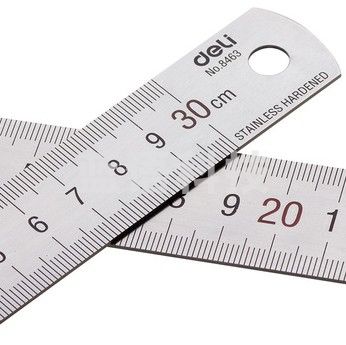 得力钢尺 8463  钢直尺 30cm