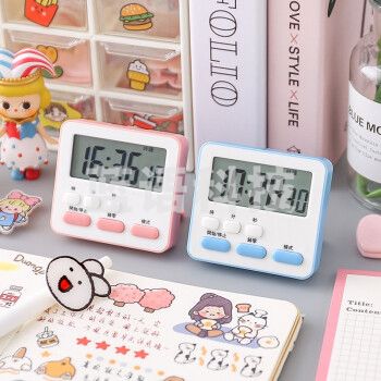 居物谣is计时器提醒器学生时间管理器马卡龙色功能 学习闹钟 薄荷绿 带贴纸