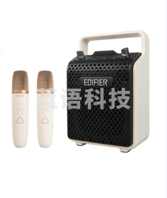 漫步者(EDIFIER)PP205S双麦版手提便携式蓝牙音箱 户外K歌音箱 教学扩音器 月白色