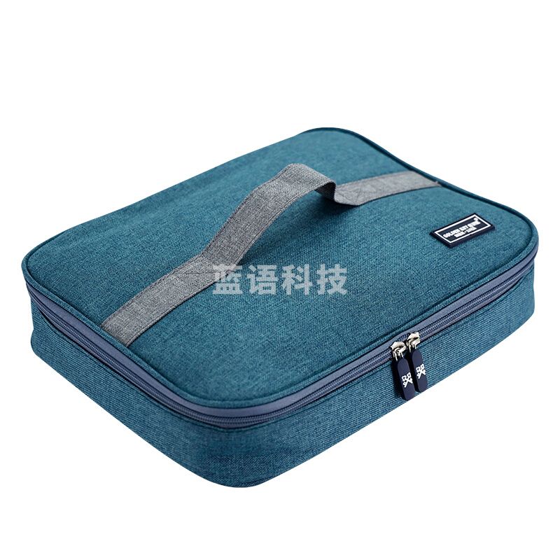 金钥匙（GOLDEN KEY）快餐盒保温袋 加厚方形手提铝箔保温饭盒保鲜盒包（蓝色）大号GK-K315-B