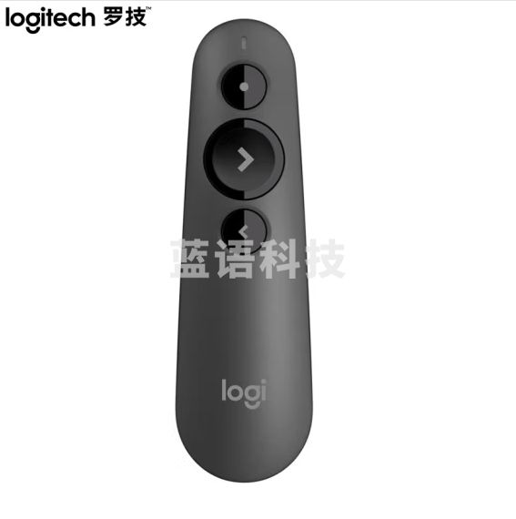 罗技（Logitech）R500升级款R500S 无线演示器 激光笔 ppt翻页笔 无线蓝牙双连 Mac iOS兼容 黑色