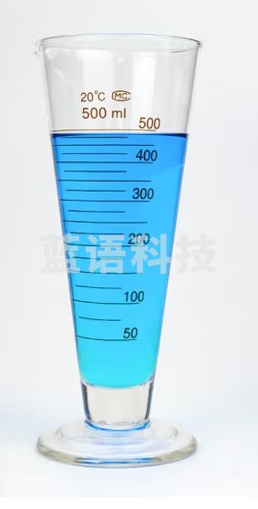 冰禹BM629 玻璃三角量杯 带刻度计量筒大容量锥形烧杯 500ml