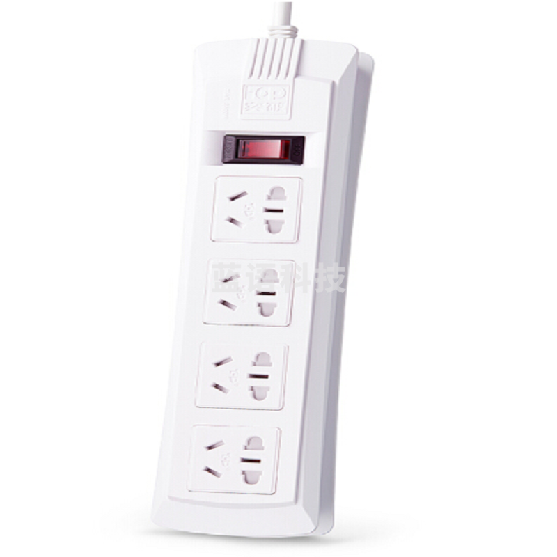 突破 /TOP D1K4 (1m8)一控四位 防过载 新国标插座1.8米