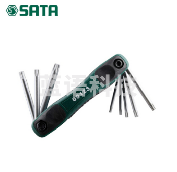 世达（SATA）8件式中孔花形扳手组套货号09123