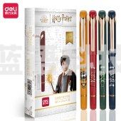 得力S85-H 哈利波特速干拔帽学生中性笔0.5mm加强型针管(黑)(支)