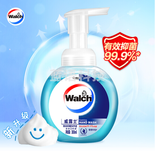 威露士 泡沫洗手液（健康呵护）300ml 有效抑菌99.9%