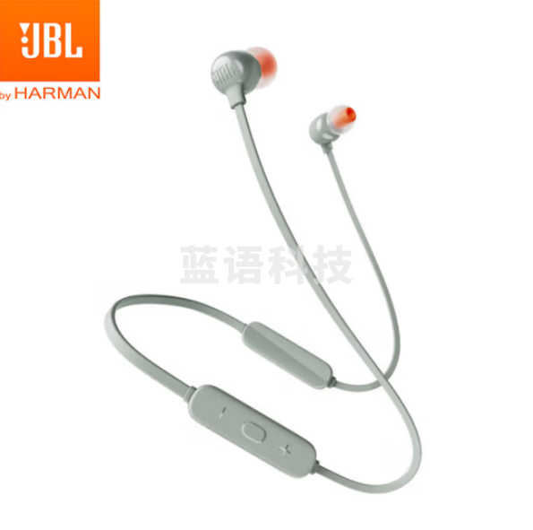 JBL T115BT 入耳式蓝牙无线耳机 手机通用 金属钛振膜 磁吸式带麦 灰色