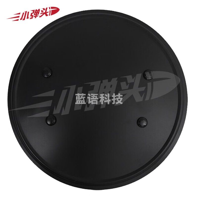 圆形手持铝合金盾牌防护安保 黑色合金圆盾（无字）