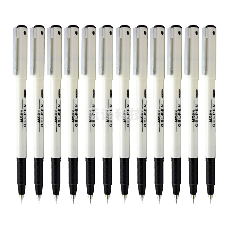 晨光 M＆G 拔帽中性笔 GP-1390 0.5mm (黑色) 12支/盒