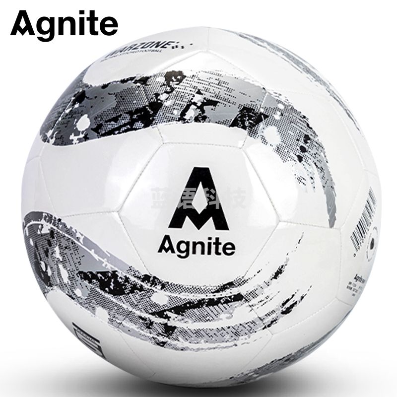 安格耐特(Agnite) F1234_5号TPU机缝考试训练足球(银色+白色)(个)