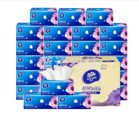 维达（Vinda）抽纸巾24包整箱批发实惠家庭装餐巾纸 卫生纸 维达抽纸72包（箱装）