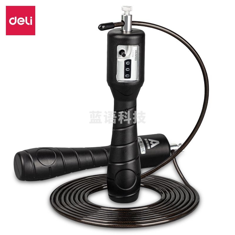 安格耐特F4125黑色手柄机械计数跳绳(黑色)