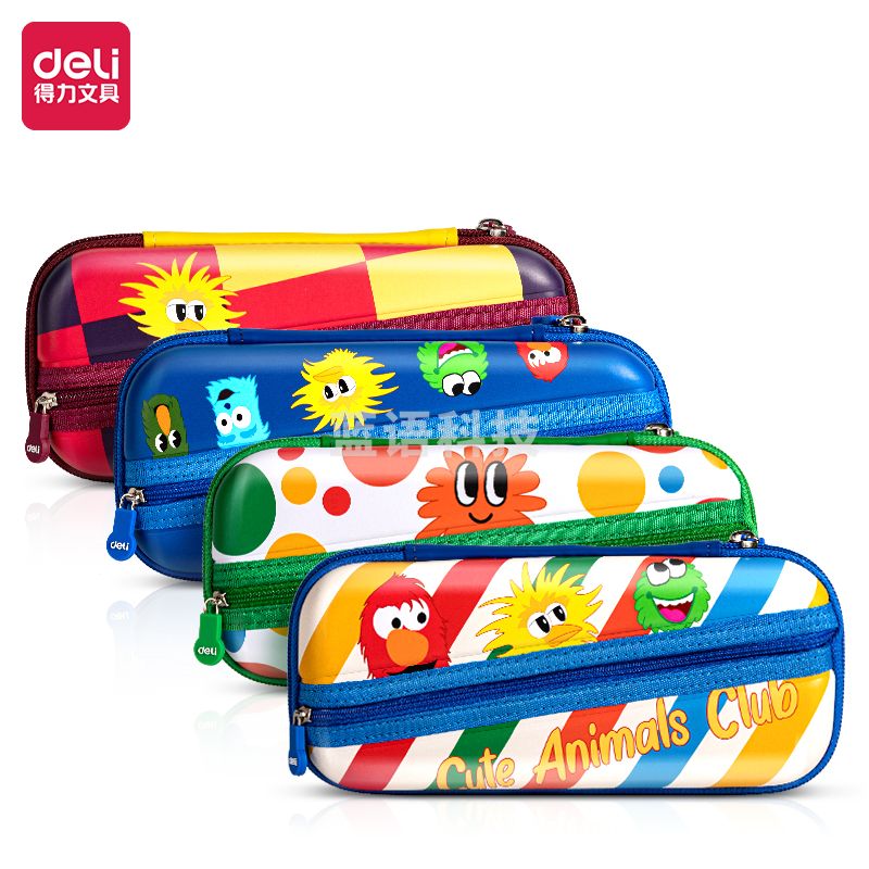 得力BC156动物俱乐部EVA多用途笔袋(混)(个)