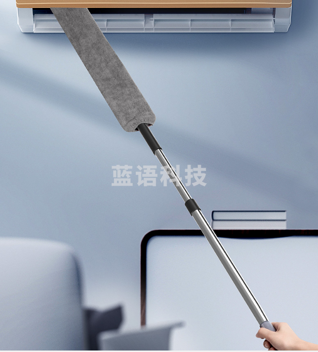 世家 床底打扫神器除尘掸子 清洁沙发缝隙刷衣柜桌子打扫除灰尘可伸缩清洁工具 共2块布套