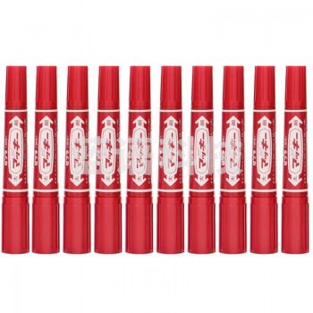 斑马 mo150 大双头红色记号笔 粗头4.2mm,细头2.3mm 10支/盒