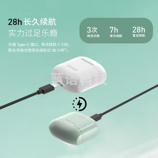 漫步者（EDIFIER）LolliPods 真无线蓝牙耳机 蓝牙5.3 音乐耳机 适用苹果华为小米手机 白色