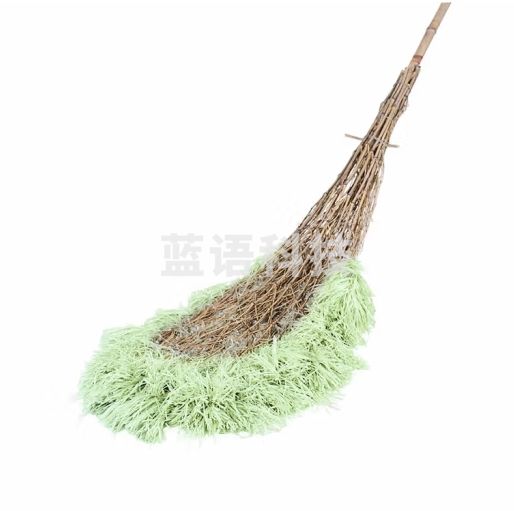 卫洋 WY-005 手工扫把环卫竹扫把大号扫马路塑料丝波丝扫帚清洁户外马路扫竹笤帚3斤 绿色