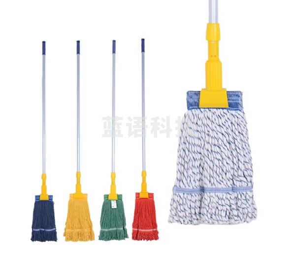 卫洋 WY-0145 清洁美式拖把酒店加厚可替换棉线老式墩布餐厅医院吸水拖布条蓝色