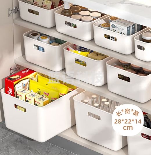 加度桌面收纳盒零食化妆品杂物收纳筐家用厨房整理盒衣柜储物篮筐盒子