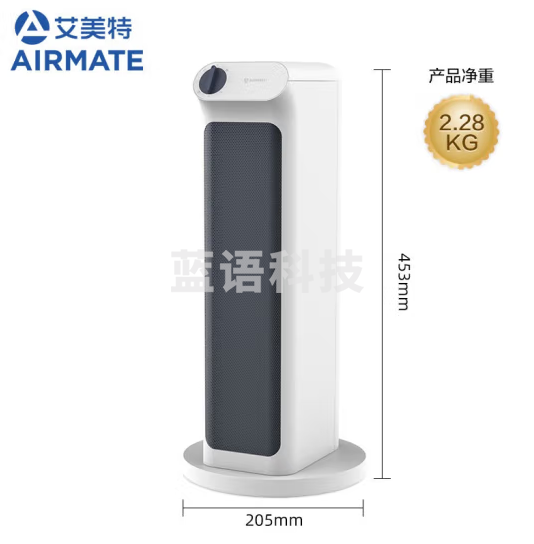 艾美特（AIRMATE） “日光温室系列”取暖器/电暖器/电暖气 石墨烯速热节能降噪家用母婴级暖风机 HP20-K1【石墨烯技术+陶瓷加热升级款】白色
