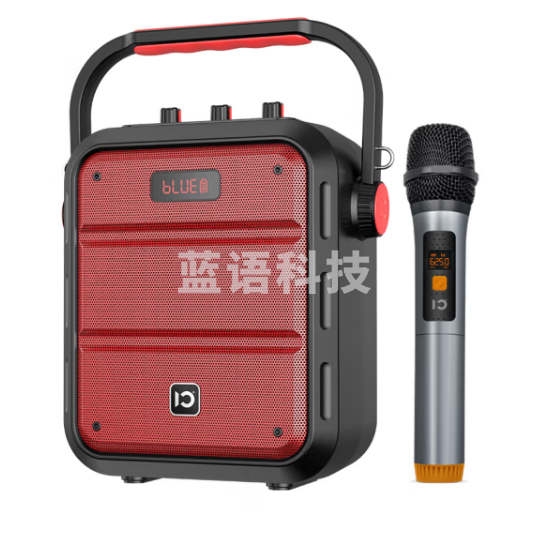 十度（ShiDu） H1广场舞音响户外音箱k歌重低音炮大音量手提便携式无线蓝牙播放器声音大带话筒小型 H1Plus标配中国红（带麦克风）