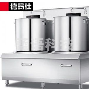 德玛仕 DEMASHI HW-STL15C-02 电磁炉 商用大功率 高背煮面煲熬粥矮汤大锅炉灶201 材质双头