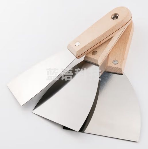 海斯迪克 HZL-110 不锈钢油灰刀木柄铲刀腻子刀抹泥刀 榉木柄4寸（4个起订）