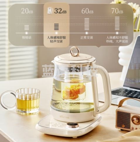 小熊（Bear）小气泡养生壶 烧水壶 1.5升家用恒温水壶煮茶器煮茶壶 降噪轻音 带玻璃炖盅 YSH-F15E1 玻璃花茶壶