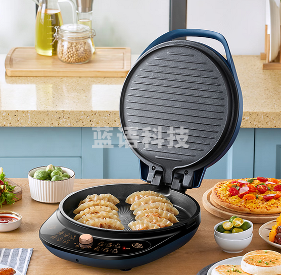 美的（Midea） 商场同款电饼铛 加宽加深锅盔 机械式 可拆洗34cm自动3.5cm深度 双面不粘锅煎烤机 MC-JH3406