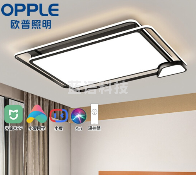 欧普照明（OPPLE）LED吸顶灯 后现代高端超薄客厅卧室餐厅灯具灯饰 智能音箱/AI智控调光