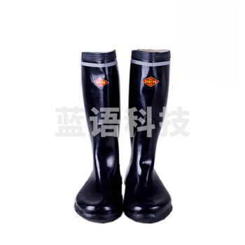 双安 6kv绝缘雨鞋 厨房鞋防水鞋 黑色高筒雨靴 牛筋防滑耐磨劳保套鞋胶鞋钓鱼鞋 43码