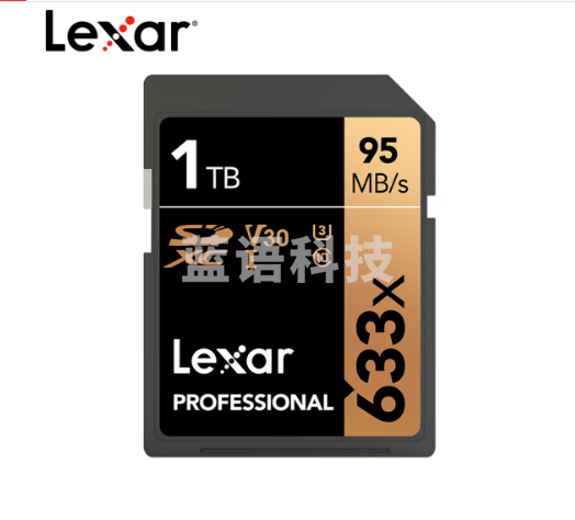 雷克沙（Lexar）1TB 读95MB/s 写70MB/s SDXC Class10 UHS-I U3 V30 SD高速存储卡（633x）